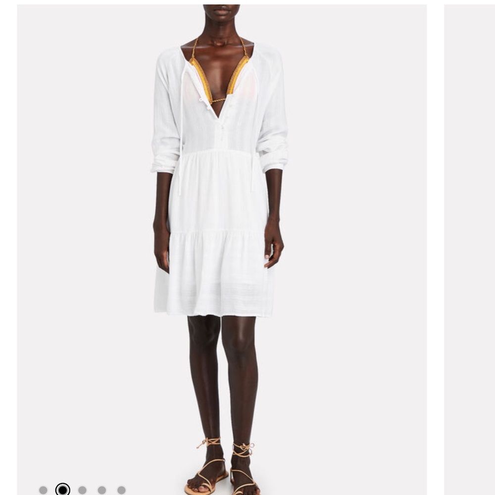 NWT RAILS Jayla Long Sleeve Mini Dress white size S